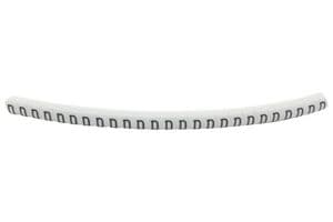 901-11077 HGBC2-5WH D - HELLERMANNTYTON - 901-11077 HGBC2-5WH D - Wire Marker, Helagrip, Slide On, Chevron Cut, Pre Printed, D, Black, White, 3.5mm, 5 mm