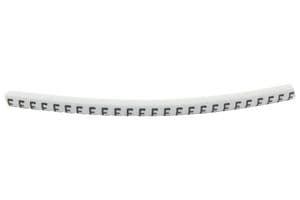 901-11078 HGBC2-5WH E - HELLERMANNTYTON - 901-11078 HGBC2-5WH E - Wire Marker, Helagrip, Slide On, Chevron Cut, Pre Printed, E, Black, White, 3.5mm, 5 mm