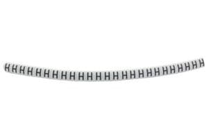 901-11081 HGBC2-5WH H - HELLERMANNTYTON - 901-11081 HGBC2-5WH H - Wire Marker, Helagrip, Slide On, Chevron Cut, Pre Printed, H, Black, White, 3.5mm, 5 mm