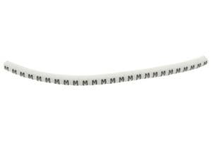 901-11086 HGBC2-5WH M - HELLERMANNTYTON - 901-11086 HGBC2-5WH M - Wire Marker, Helagrip, Slide On, Chevron Cut, Pre Printed, M, Black, White, 3.5mm, 5 mm