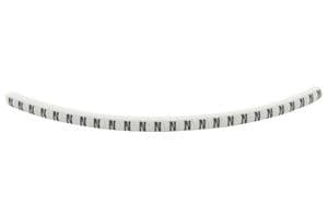 901-11087 HGBC2-5WH N - HELLERMANNTYTON - 901-11087 HGBC2-5WH N - Wire Marker, Helagrip, Slide On, Chevron Cut, Pre Printed, N, Black, White, 3.5mm, 5 mm