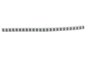 901-11091 HGBC2-5WH R - HELLERMANNTYTON - 901-11091 HGBC2-5WH R - Wire Marker, Helagrip, Slide On, Chevron Cut, Pre Printed, R, Black, White, 3.5mm, 5 mm