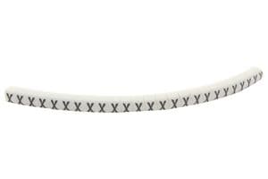 901-11097 HGBC2-5WH X - HELLERMANNTYTON - 901-11097 HGBC2-5WH X - Wire Marker, Helagrip, Slide On, Chevron Cut, Pre Printed, X, Black, White, 3.5mm, 5 mm