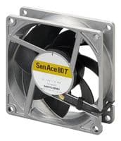 9GT0812P4S001 - SANYO DENKI - 9GT0812P4S001 - DC Axial Fan, High Temp Range, 12 V, Square, 80 mm, 25 mm, Ball Bearing, 65.7 CFM
