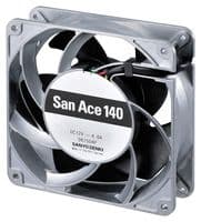 9GV1412P1G001 - SANYO DENKI - 9GV1412P1G001 - DC Axial Fan, 12 V, Square, 140 mm, 38 mm, Ball Bearing, 310 CFM