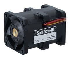 9CRH0412P5J001 - SANYO DENKI - 9CRH0412P5J001 - DC Axial Fan, 12 V, Square, 40 mm, 56 mm, Ball Bearing, 32.9 CFM