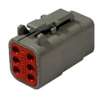DTM06-6S - DEUTSCH - TE CONNECTIVITY - DTM06-6S - Automotive Connector Housing, DTM, Plug, 6 Ways, AMP DT Series Socket Contacts