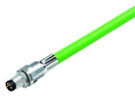 70-3421-005-04 - BINDER - 70-3421-005-04 - Sensor Cable, M8 Plug, Free End, 4 Positions, 500 mm, 19.7 ", 718 Series