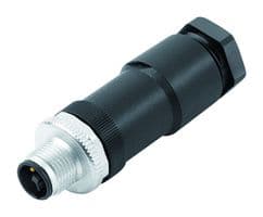 99-0629-19-04 - BINDER - 99-0629-19-04 - Sensor Connector, 813 Series, M12, Male, 4 Positions, Screw Pin, Straight Cable Mount