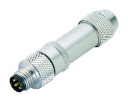 99-3361-00-03 - BINDER - 99-3361-00-03 - Sensor Connector, 768 Series, M8, Male, 3 Positions, Solder Pin, Straight Cable Mount