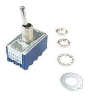 8A4101-Z - NIDEC COMPONENTS - 8A4101-Z - Toggle Switch, On-On-On, 4PDT, Non Illuminated, 8A Series, Panel Mount, 6 A