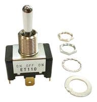 ET110A12-Z - NIDEC COMPONENTS - ET110A12-Z - Toggle Switch, On-Off, SPST, Non Illuminated, ET Series, Panel Mount, 10 A