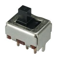 MFS201N-21-Z - NIDEC COMPONENTS - MFS201N-21-Z - Slide Switch, Subminiature, DPDT, On-On, Through Hole, MFS Series, 300 mA