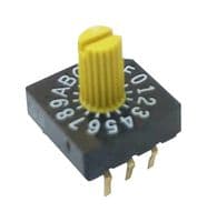 SD-1110 - NIDEC COMPONENTS - SD-1110 - Rotary Coded Switch, SD-1000 Series, Through Hole, 16 Position, 5 VDC, BCH, 100 mA
