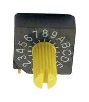 SD-1111 - NIDEC COMPONENTS - SD-1111 - Rotary Coded Switch, SD-1000 Series, Through Hole, 16 Position, 5 VDC, BCH, 100 mA