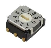SH-7030TA - NIDEC COMPONENTS - SH-7030TA - Rotary Coded Switch, SH-7000 Series, Surface Mount, 10 Position, 5 VDC, BCD Complement, 100 mA