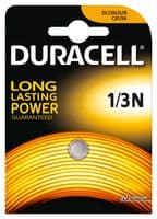 DL1/3N - DURACELL - DL1/3N - Battery, Single Cell, 3 V, 1/3N, Lithium Manganese Dioxide, 160 mAh, Pressure Contact, 1