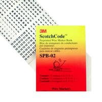 SPB-02 - 3M - SPB-02 - Wire Marker, Pre Printed, A to Z / 0 to 15 / + / - / ( / ), 5.6mm x 34.9mm, Vinyl Cloth, Black
