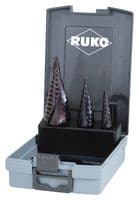101026FRO - RUKO - 101026FRO - Drill Bit Set, Spiral Fluted, HSS, 0.9 - 2 Range, 3 Piece