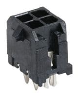 43045-0424 - MOLEX - 43045-0424 - Pin Header, Wire-to-Board, 3 mm, 2 Rows, 4 Contacts, Through Hole Straight