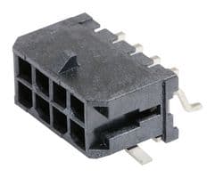 43045-0811 - MOLEX - 43045-0811 - Pin Header, Wire-to-Board, 3 mm, 2 Rows, 8 Contacts, Surface Mount Right Angle