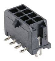 43045-0816 - MOLEX - 43045-0816 - Pin Header, Black, Wire-to-Board, 3 mm, 2 Rows, 8 Contacts, Surface Mount Straight
