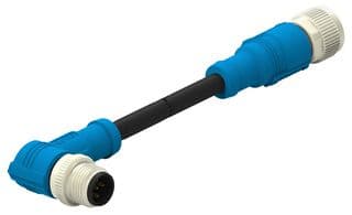 T4162223005-001 - TE CONNECTIVITY - T4162223005-001 - Sensor Cable, 90° M12 Plug, M12 Receptacle, 5 Positions, 500 mm, 19.7 ", T416 Series
