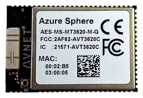 AES-MS-MT3620-M-G-3 - AVNET - AES-MS-MT3620-M-G-3 - Wi-Fi Module, Azure Sphere, MT3620, 5GHz, I2C/SPI/UART, Building/Factory Automation, IOT Appliances