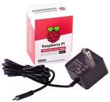 SC0218 - RASPBERRY-PI - SC0218 - Raspberry Pi Accessory, Raspberry Pi 4 Model B Official PSU, USB-C, 5.1V, 3A, US Plug, Black