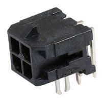 43045-0422 - MOLEX - 43045-0422 - Pin Header, Wire-to-Board, 3 mm, 2 Rows, 4 Contacts, Through Hole Right Angle