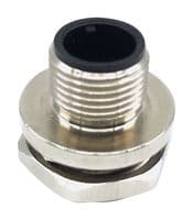MPM12-SSP-8ARP - MULTICOMP PRO - MPM12-SSP-8ARP - Sensor Connector, M12, Female, 8 Positions, Solder Socket, Straight Panel Mount