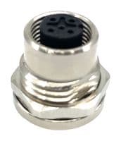 MPM12-SSS-3AFP - MULTICOMP PRO - MPM12-SSS-3AFP - Sensor Connector, M12, Male, 3 Positions, Solder Pin, Straight Panel Mount