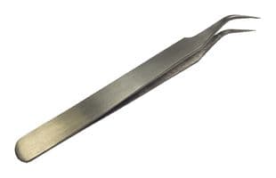 1PK-104T-F - DURATOOL - 1PK-104T-F - Tweezer, Fine Curved Tip, Fine Curved, 110 mm, Stainless Steel Body, Stainless Steel Tip