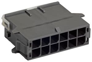 105411-0102 - MOLEX - 105411-0102 - Connector Housing, Black, Mega-Fit 105411 Series, Plug, 2 Ways, 5.7 mm