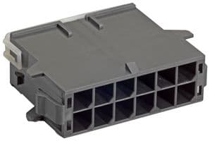 105411-1104 - MOLEX - 105411-1104 - Connector Housing, Black, Mega-Fit 105411 Series, Plug, 4 Ways, 5.7 mm