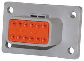 DT04-12PA-L012 - DEUTSCH - TE CONNECTIVITY - DT04-12PA-L012 - Automotive Connector Housing, DT, Receptacle, 12 Ways, AMP DT Series Size 16 Pin Contacts