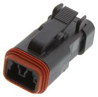 DT06-2S-CE05 - DEUTSCH - TE CONNECTIVITY - DT06-2S-CE05 - Automotive Connector Housing, DT, Plug, 2 Ways, AMP DT Series Size 16 Socket Contacts