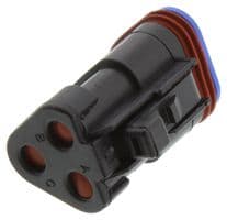 DT06-3S-EP10 - DEUTSCH - TE CONNECTIVITY - DT06-3S-EP10 - Automotive Connector Housing, DT, Plug, 3 Ways, AMP DT Series Size 16 Socket Contacts