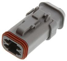 DT06-4S-CE04 - DEUTSCH - TE CONNECTIVITY - DT06-4S-CE04 - Automotive Connector Housing, DT, Plug, 4 Ways, AMP DT Series Size 16 Socket Contacts
