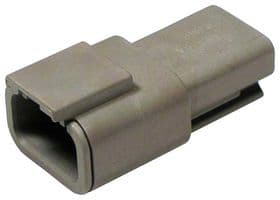 DTM04-3P - DEUTSCH - TE CONNECTIVITY - DTM04-3P - Automotive Connector Housing, DTM, Receptacle, 3 Ways, AMP DTM Series Size 20 Pin Contacts