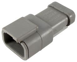 DTM04-3P-E003 - DEUTSCH - TE CONNECTIVITY - DTM04-3P-E003 - Automotive Connector Housing, DTM, Receptacle, 3 Ways, AMP DTM Series Size 20 Pin Contacts