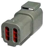 DTM04-6P-E003 - DEUTSCH - TE CONNECTIVITY - DTM04-6P-E003 - Automotive Connector Housing, DTM, Receptacle, 6 Ways, AMP DTM Series Size 20 Pin Contacts