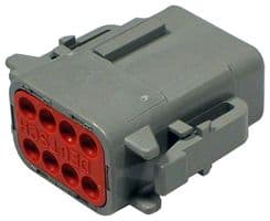 DTM06-08SA - DEUTSCH - TE CONNECTIVITY - DTM06-08SA - Automotive Connector Housing, DTM, Plug, 8 Ways, AMP DTM Series Size 20 Socket Contacts
