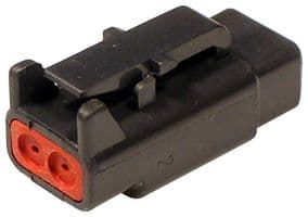 DTM06-2S-E004 - DEUTSCH - TE CONNECTIVITY - DTM06-2S-E004 - Automotive Connector Housing, DTM, Plug, 2 Ways, AMP DTM Series Size 20 Socket Contacts