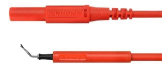 AL 8322 / ZPK / 1 / 100 / RT - SCHUTZINGER - AL 8322 / ZPK / 1 / 100 / RT - Test Patch Lead, 4mm Banana Plug, Shrouded, Test Clip, 3.3 ft, 1 m, Red, 19 A