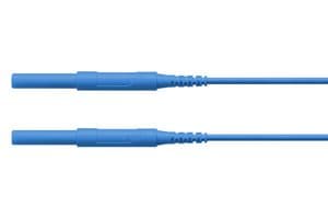 HSPL 8568 / AWG16 / 100 / BL - SCHUTZINGER - HSPL 8568 / AWG16 / 100 / BL - Banana Test Lead, 4mm Banana Plug, Shrouded, 4mm Banana Plug, Shrouded, 3.3 ft, 1 m, Blue, 16 A