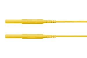 HSPL 8568 / AWG16 / 100 / GE - SCHUTZINGER - HSPL 8568 / AWG16 / 100 / GE - Banana Test Lead, 4mm Banana Plug, Shrouded, 4mm Banana Plug, Shrouded, 3.3 ft, 1 m, Yellow, 16 A