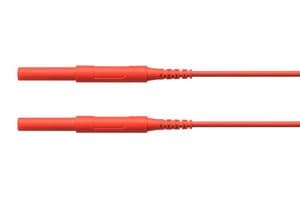 HSPL 8568 / AWG16 / 100 / RT - SCHUTZINGER - HSPL 8568 / AWG16 / 100 / RT - Banana Test Lead, 4mm Banana Plug, Shrouded, 4mm Banana Plug, Shrouded, 3.3 ft, 1 m, Red, 16 A
