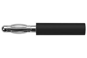 A 40-40 S NI / SW - SCHUTZINGER - A 40-40 S NI / SW - Banana Test Connector, Plug, Cable Mount, 32 A, 70 VDC, Nickel Plated Contacts, Black