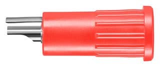 BRBU 7924 L NI / RT - SCHUTZINGER - BRBU 7924 L NI / RT - Banana Test Connector, Jack, Panel Mount, 16 A, 60 VDC, Nickel Plated Contacts, Red